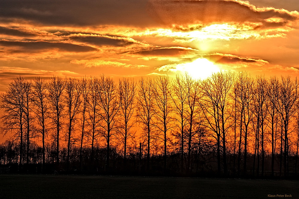 Sonnenuntergang im Rheinischen Braunkohlerevier