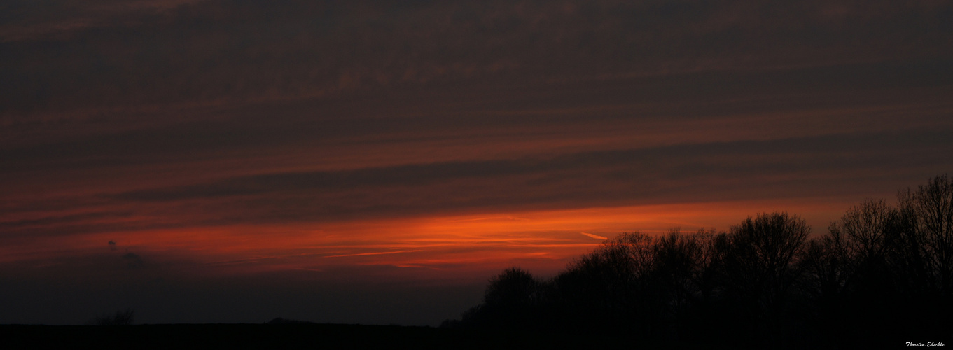 Sonnenuntergang im Rheinland