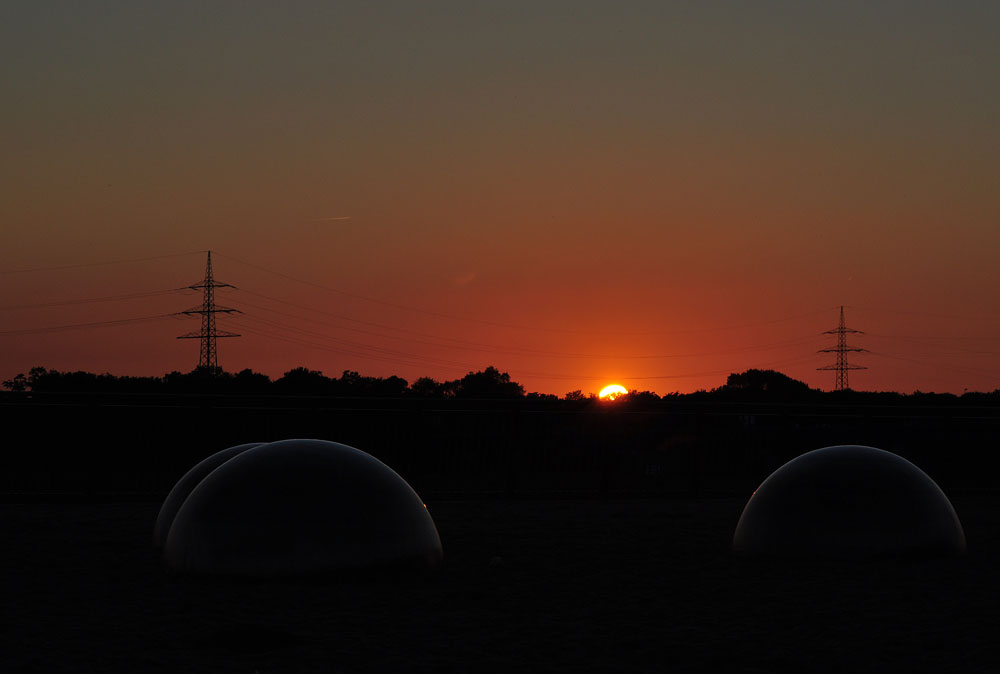 Sonnenuntergang im Rheinpark 2