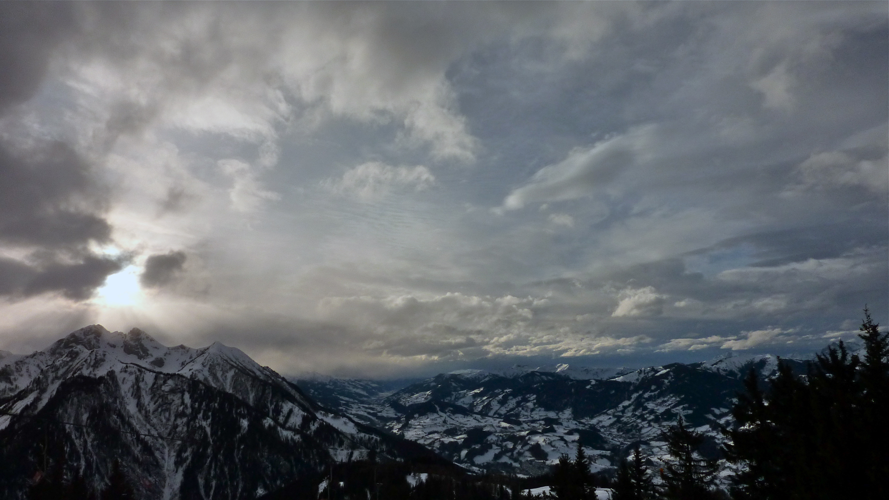 Sonnenuntergang im Salzburger Pongau