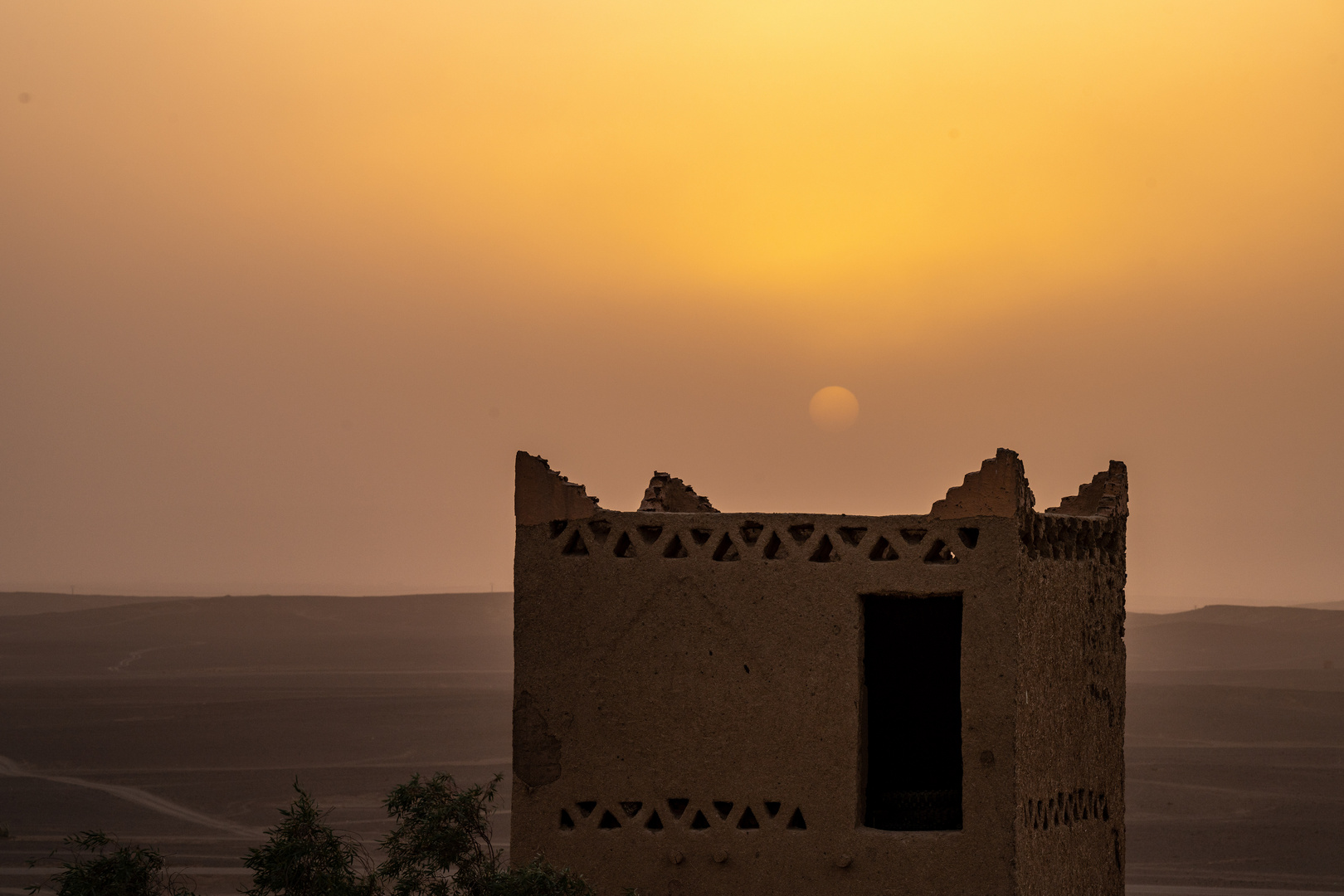 Sonnenuntergang im Sandsturm