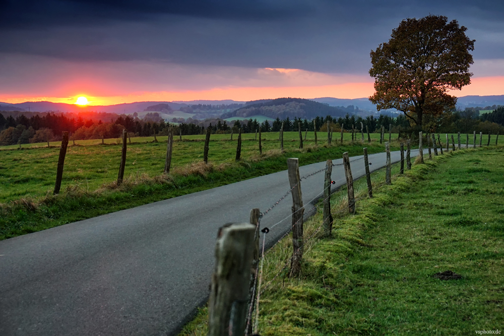 Sonnenuntergang im Sauerland