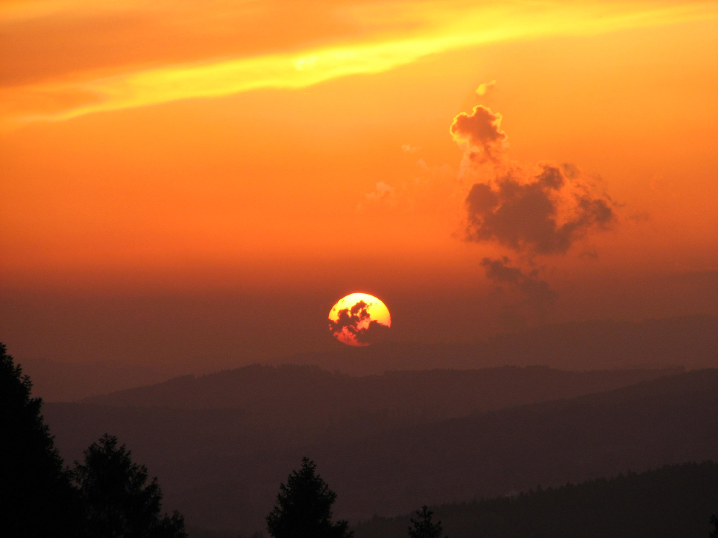 Sonnenuntergang im Sauerland