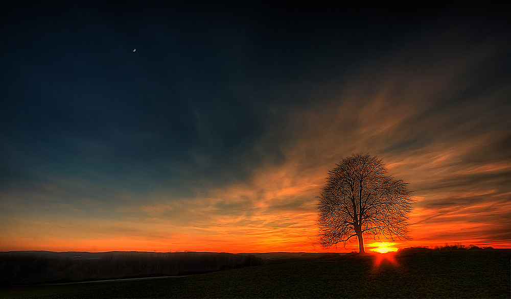 " Sonnenuntergang im Schein des Mondes "