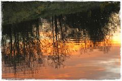 Sonnenuntergang im Schiedersee