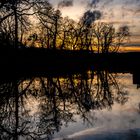 Sonnenuntergang im Schlosspark Brühl