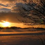 Sonnenuntergang im Schnee