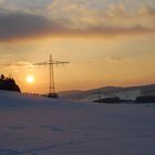 Sonnenuntergang im Schnee