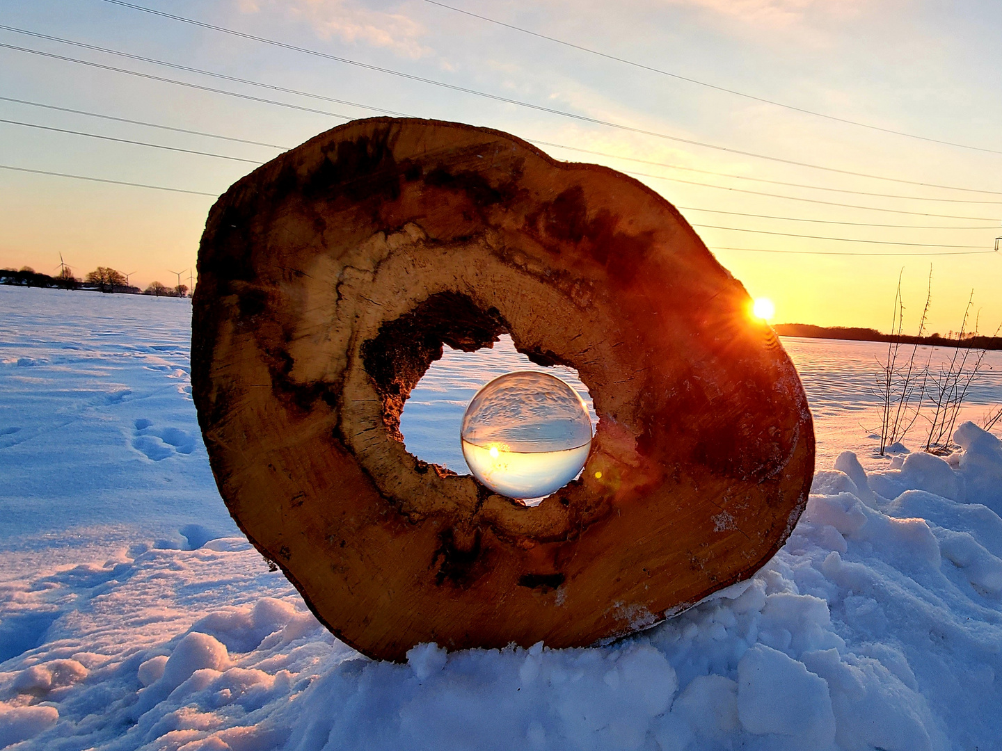 Sonnenuntergang im Schnee