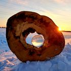 Sonnenuntergang im Schnee