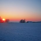 Sonnenuntergang im Schnee