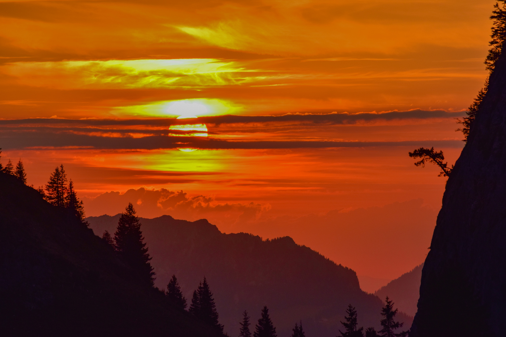 Sonnenuntergang im schönen Berneroberland