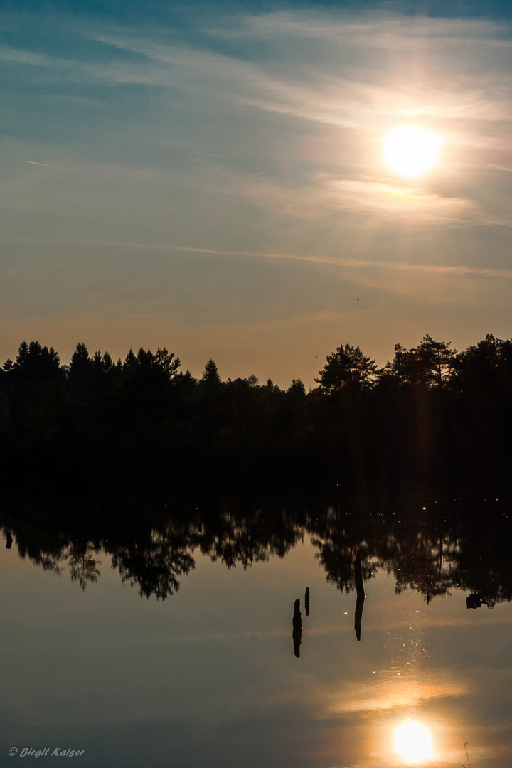 Sonnenuntergang im Schönramer-Moor