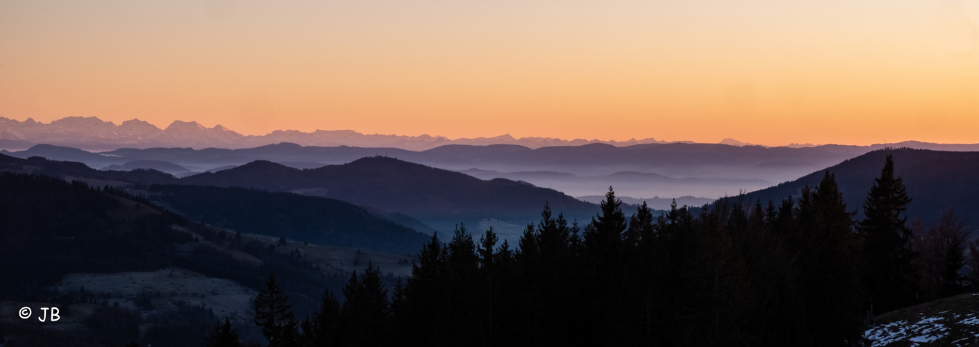 Sonnenuntergang im Schwarzwald