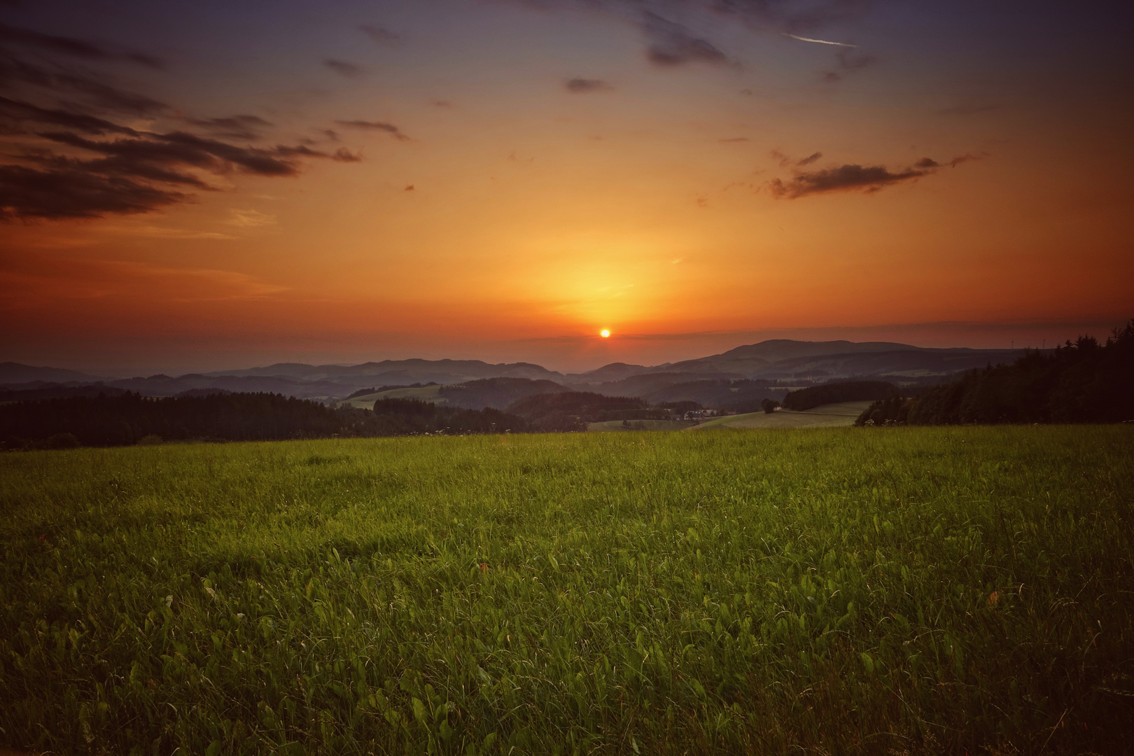 Sonnenuntergang im Schwarzwald