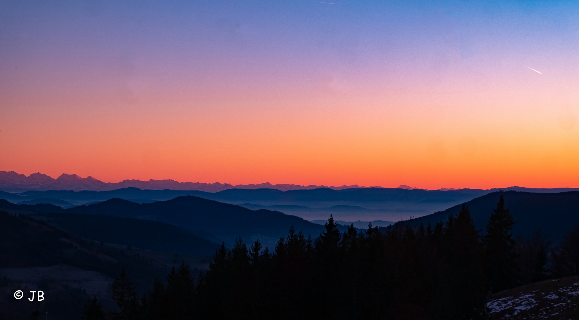 Sonnenuntergang im Schwarzwald