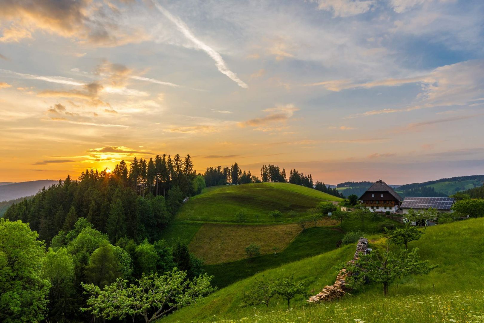 Sonnenuntergang im Schwarzwald