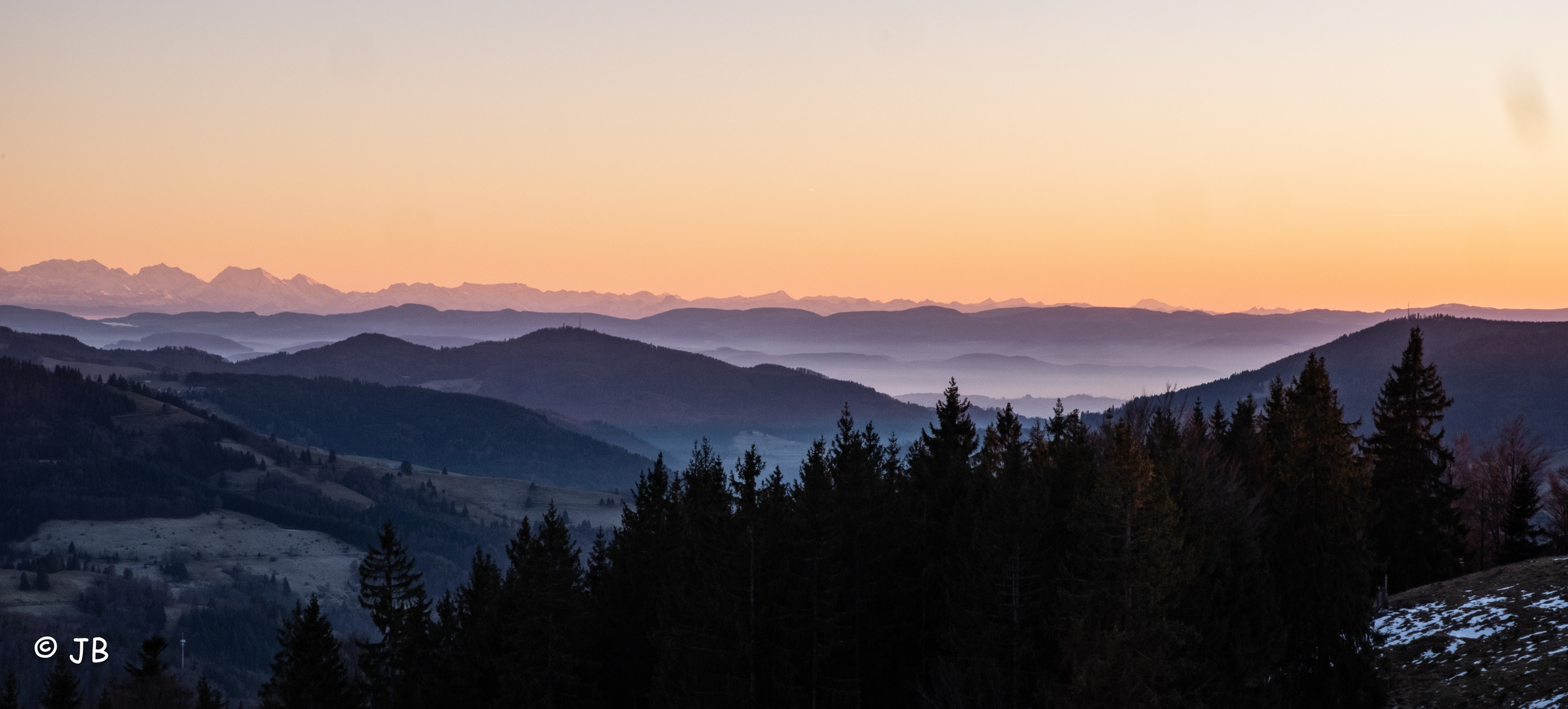 Sonnenuntergang im Schwarzwald