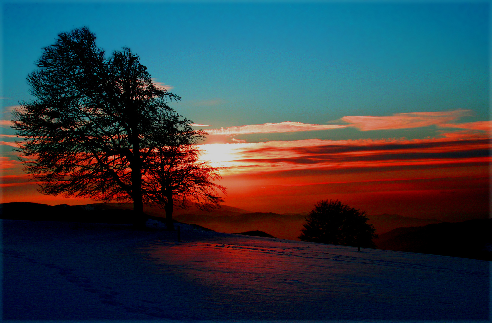 Sonnenuntergang im Schwarzwald