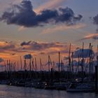 Sonnenuntergang im Seglerhafen von Cuxhaven