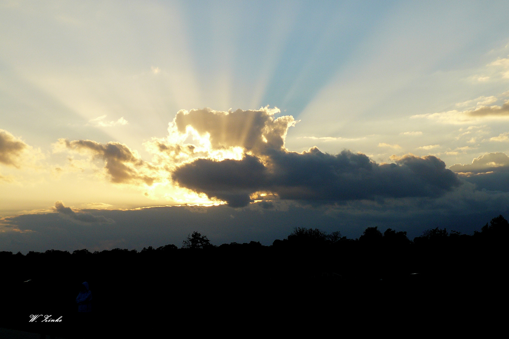 Sonnenuntergang im September auf dem Darß