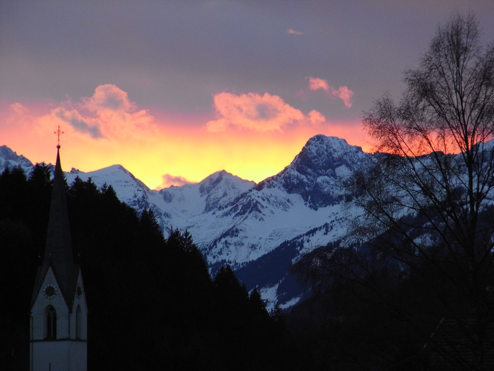 Sonnenuntergang im Silbertal