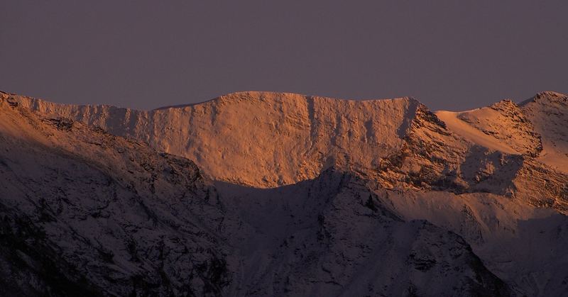 Sonnenuntergang im Simplongebiet