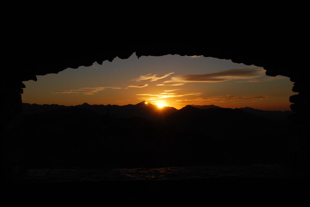 Sonnenuntergang im South Mountain Park von Phoenix