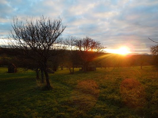 Sonnenuntergang im Spätherbst
