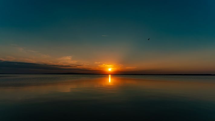Sonnenuntergang im Spätsommer