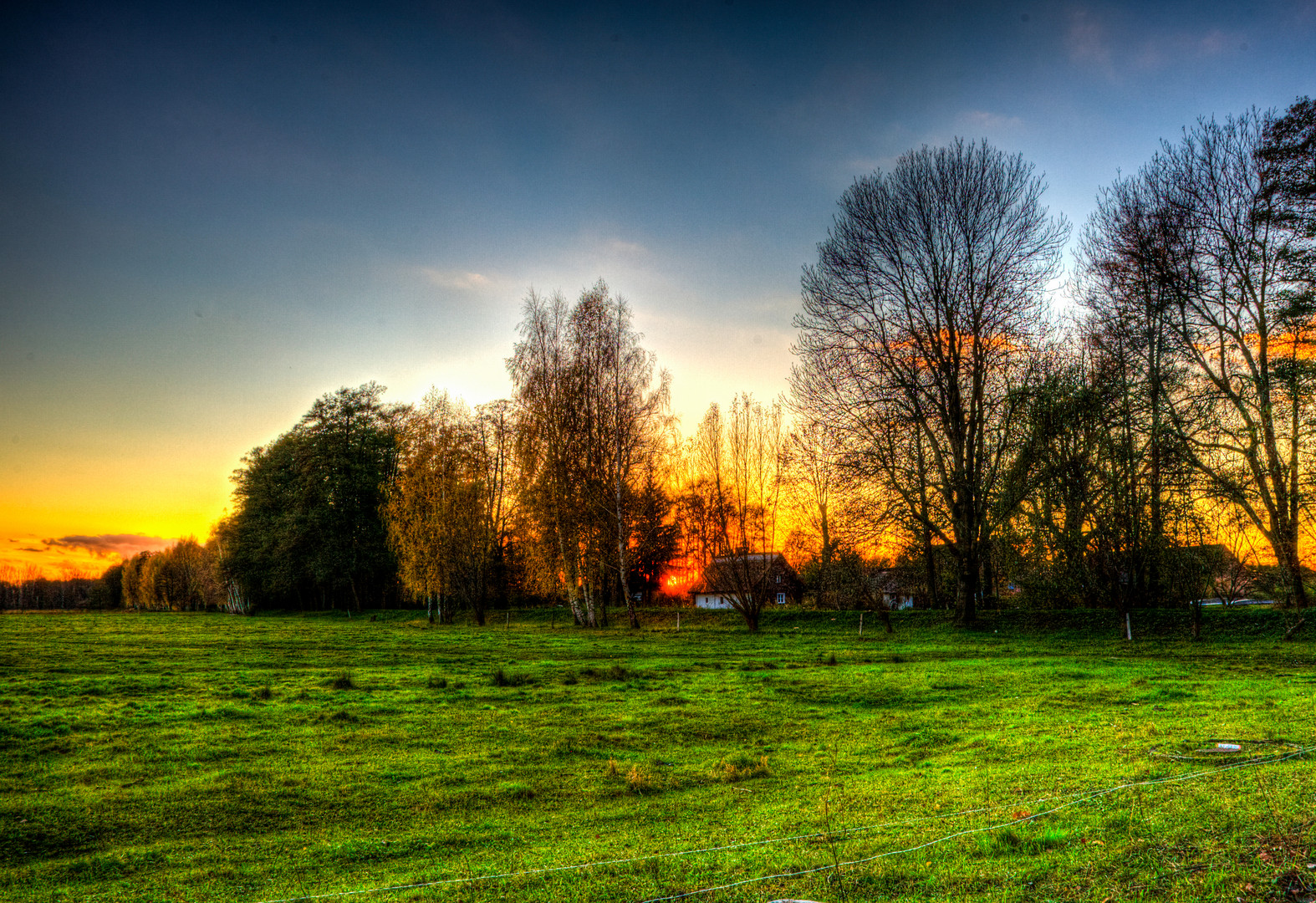 Sonnenuntergang im Spreewald