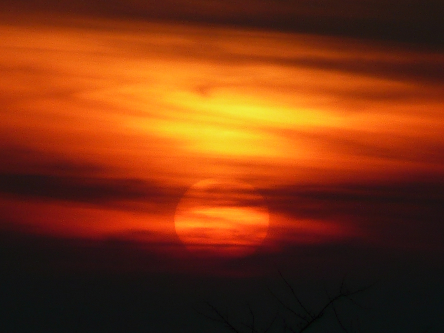 Sonnenuntergang im Steyrtal März 2012