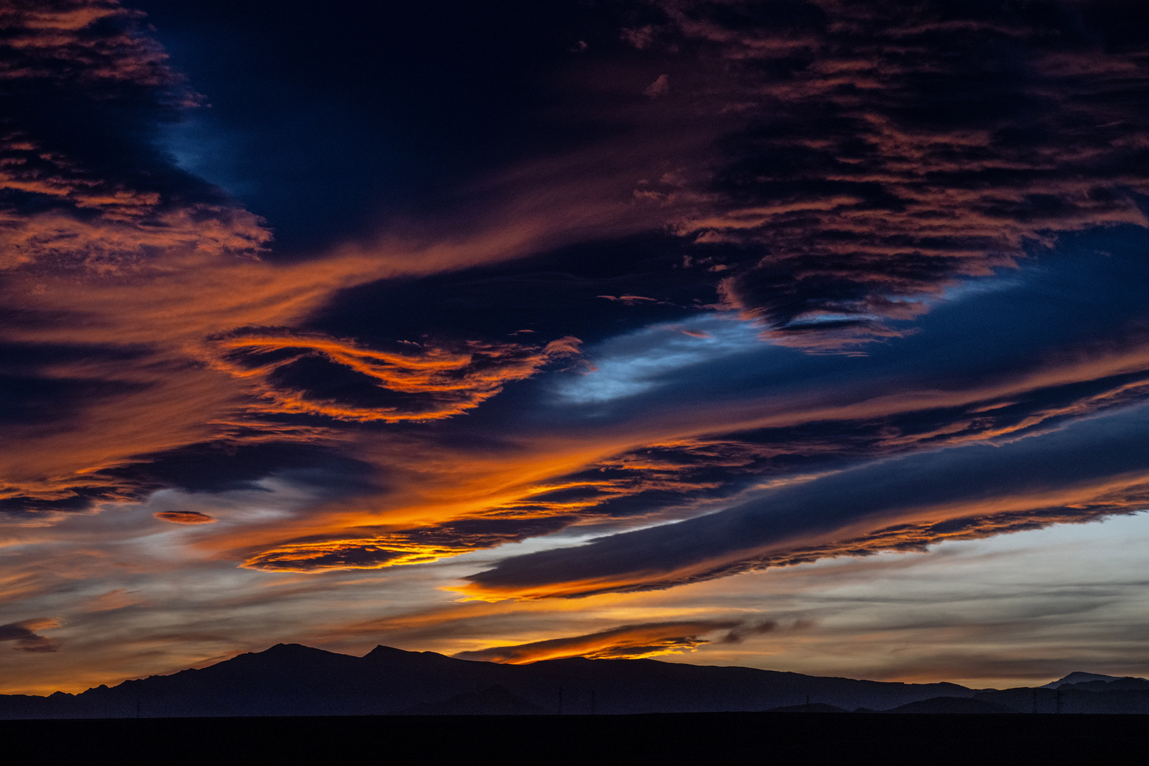 Sonnenuntergang im Sturm