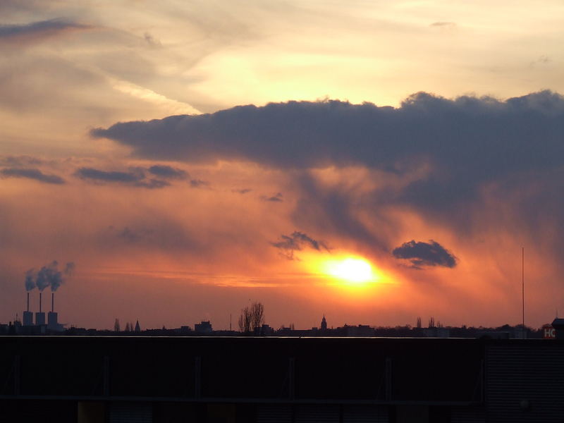 Sonnenuntergang im Süden Berlins