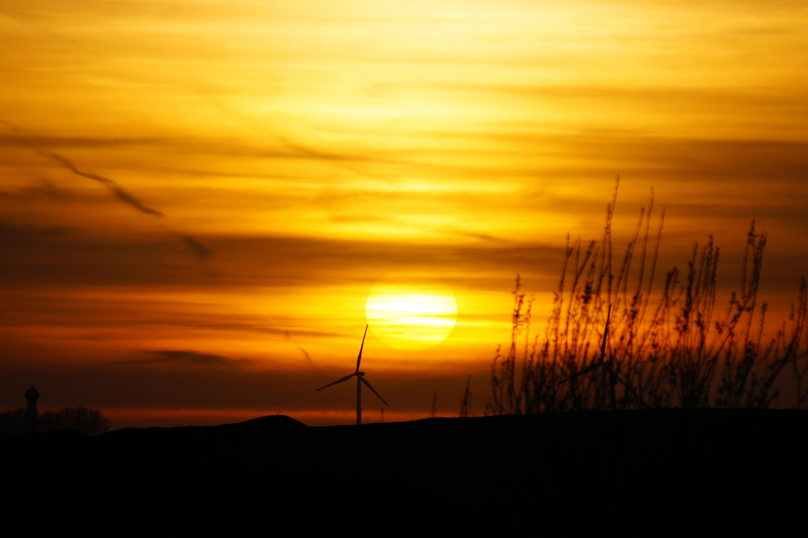 Sonnenuntergang im Tagebau