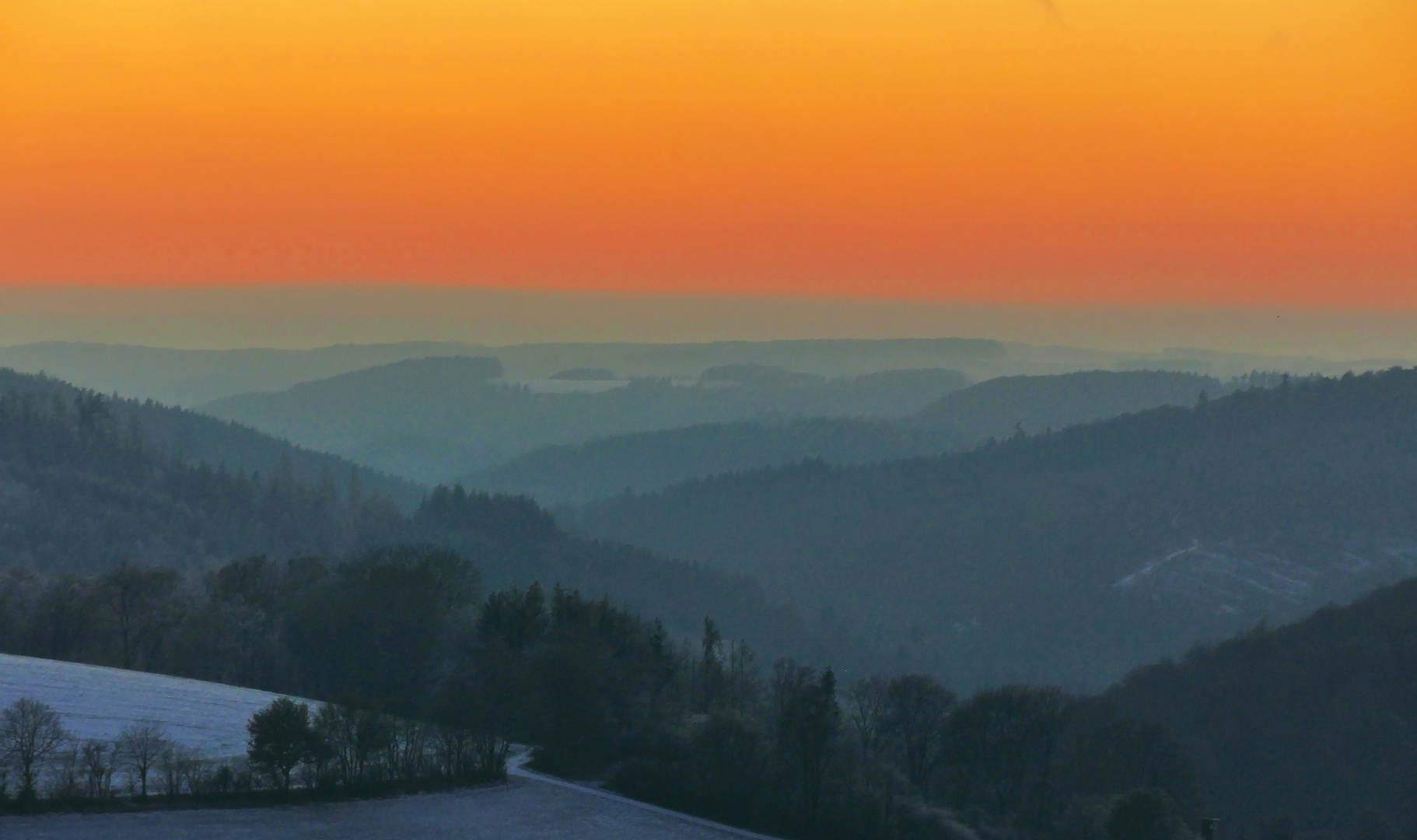 Sonnenuntergang im Taunus