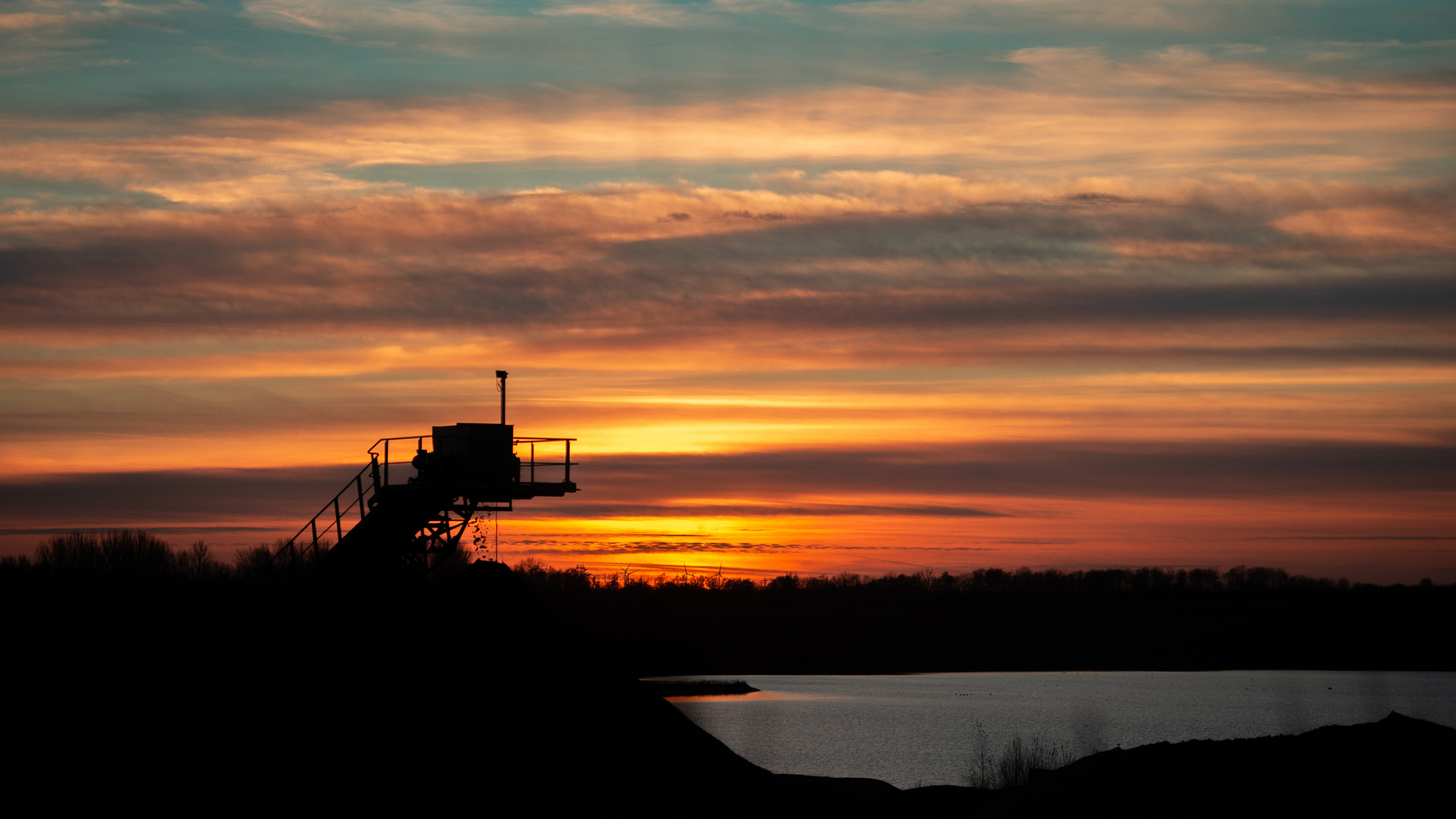 Sonnenuntergang im Tollensetal