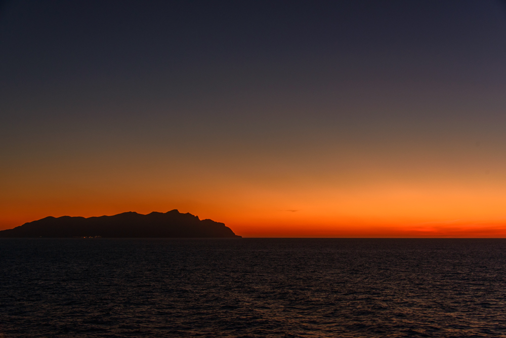 Sonnenuntergang im Tyrrhenischem Meer