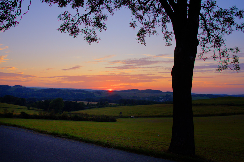 Sonnenuntergang im Vogtland