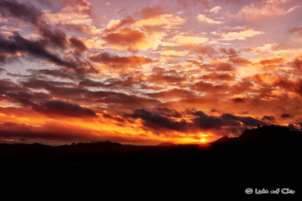 Sonnenuntergang im Vogtland