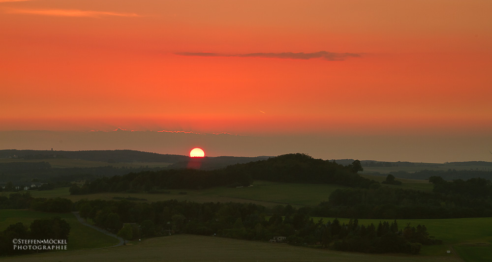 Sonnenuntergang im Vogtland