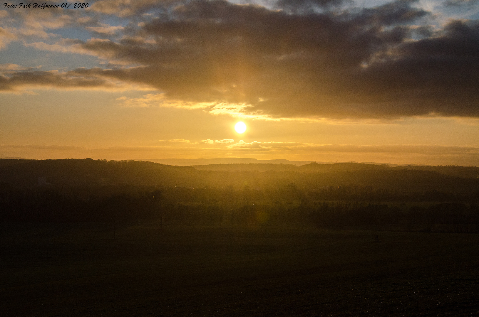 Sonnenuntergang im Vorharz