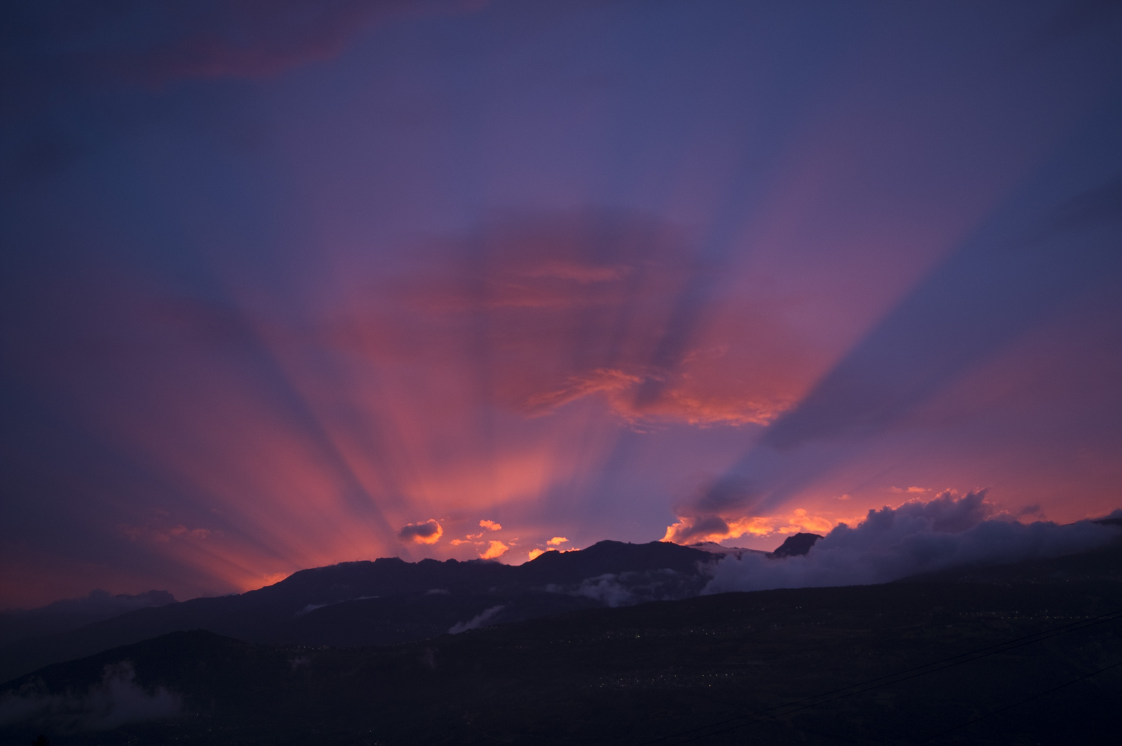 Sonnenuntergang im Wallis