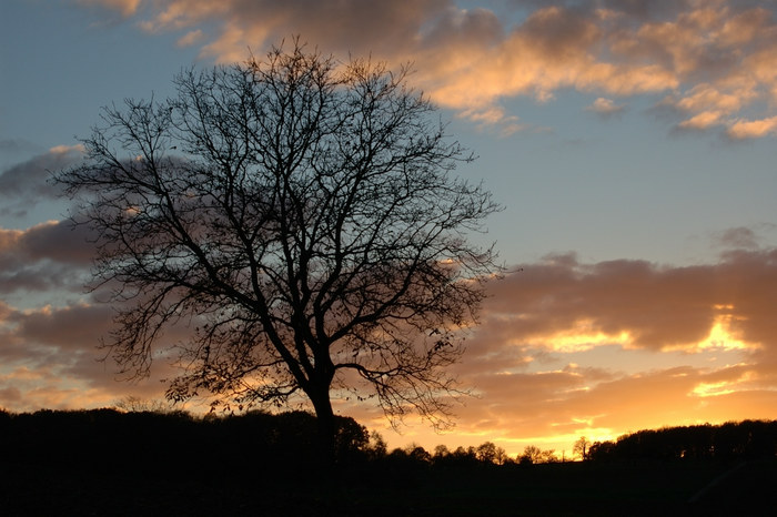 Sonnenuntergang im Walzbachtal