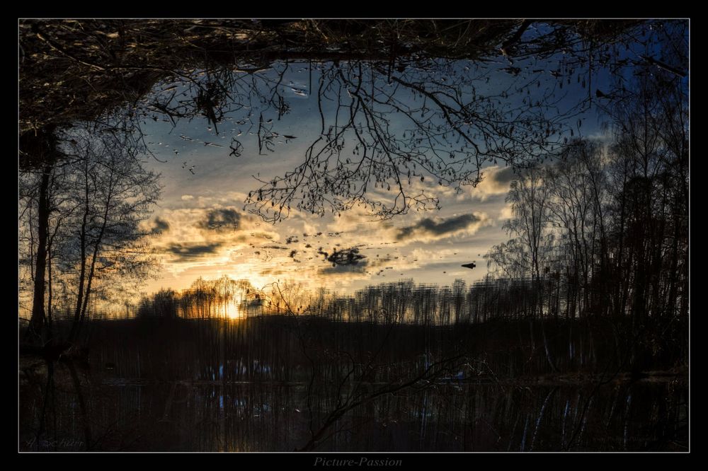 Sonnenuntergang im Wasser