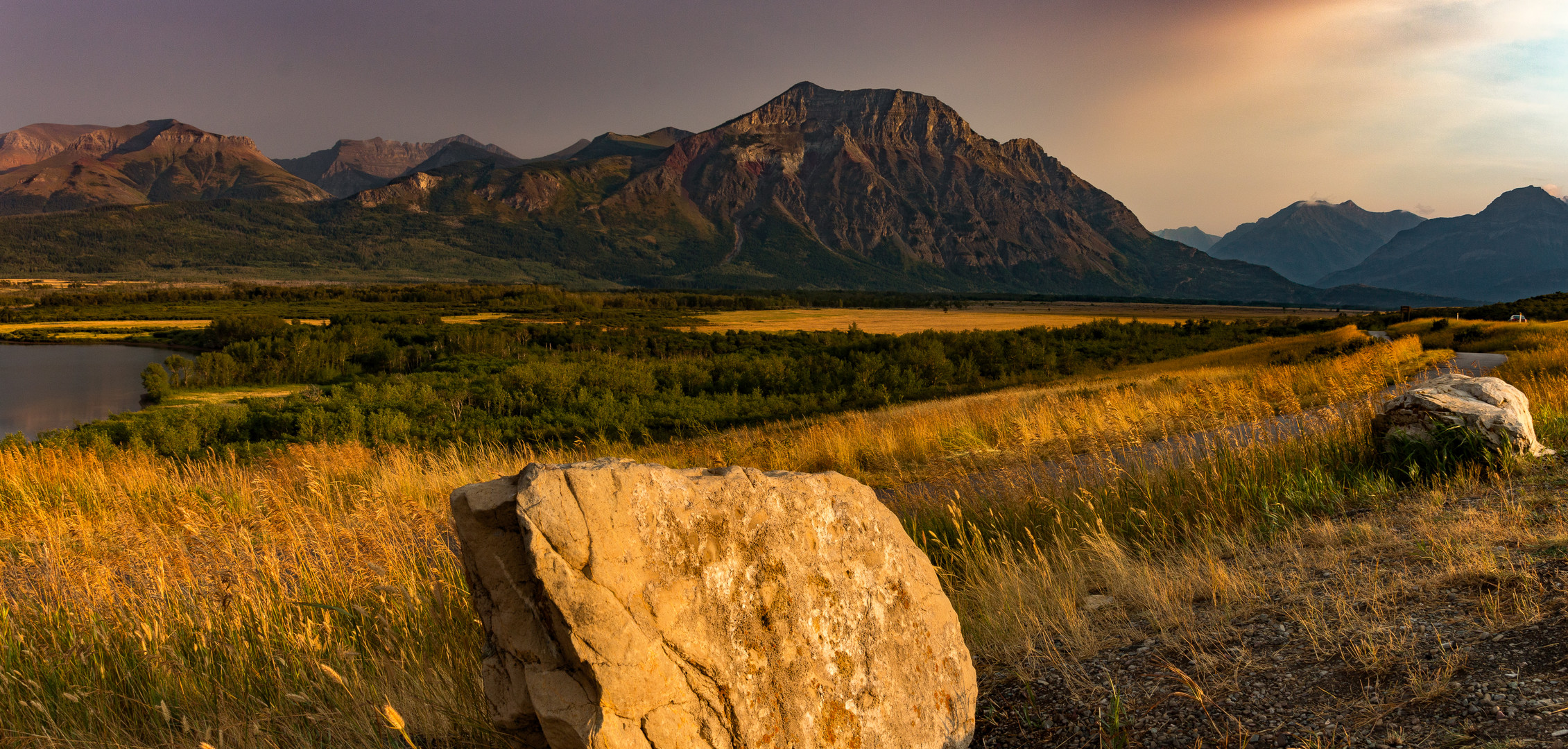 Sonnenuntergang im Waterton Nationalpark