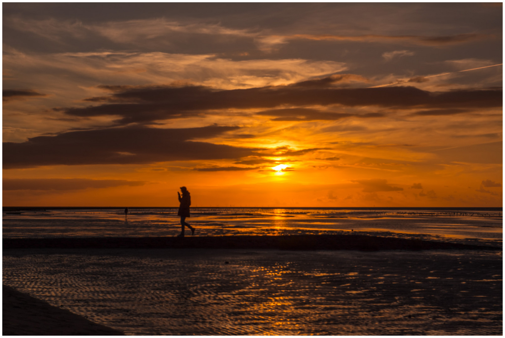 Sonnenuntergang im Watt