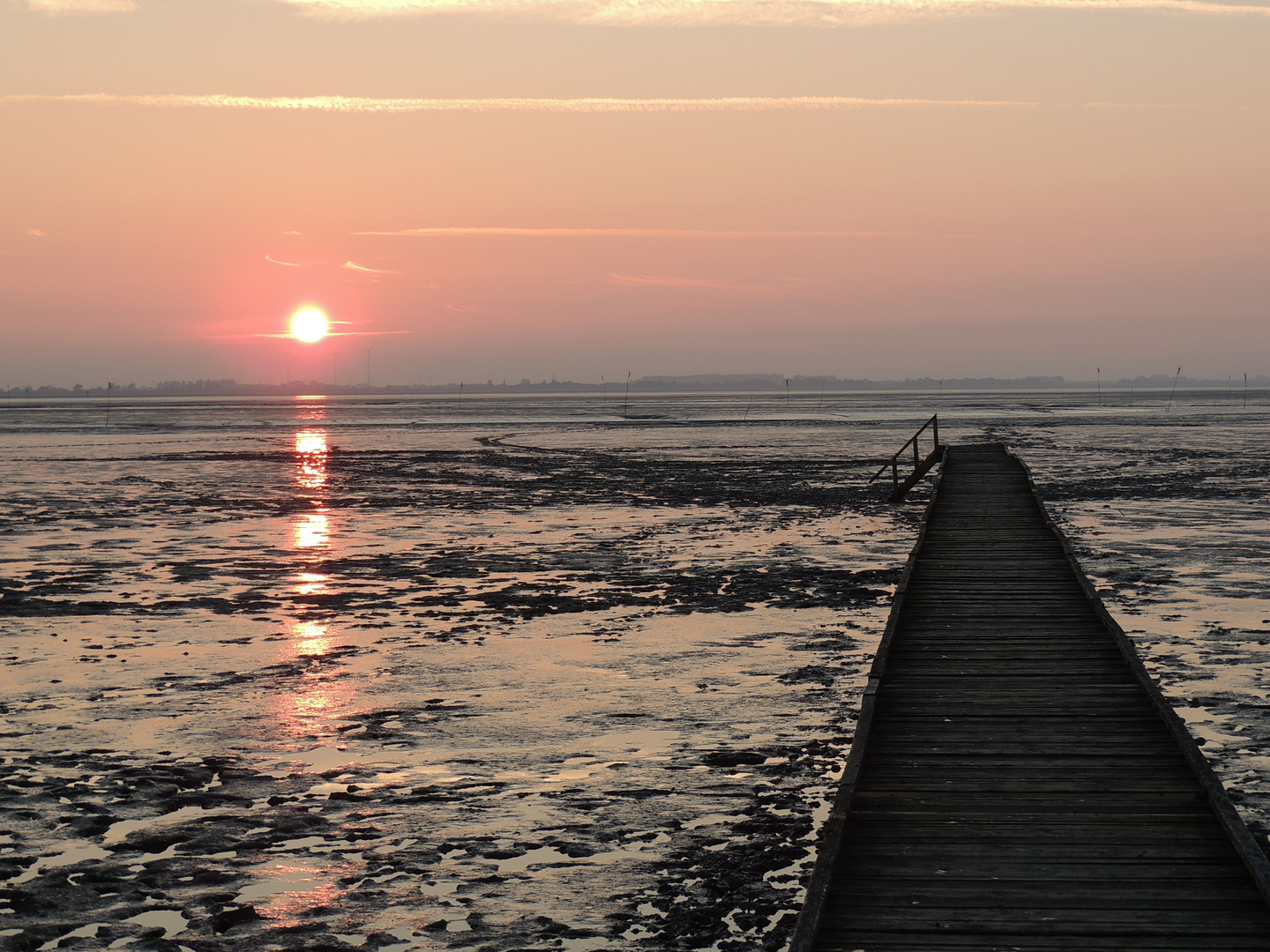 Sonnenuntergang im Watt