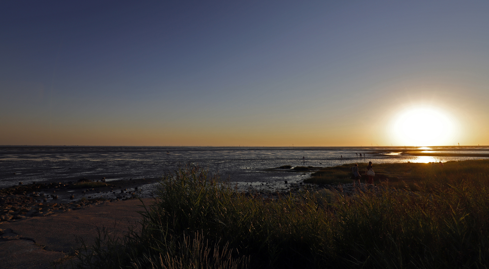 Sonnenuntergang im Watt