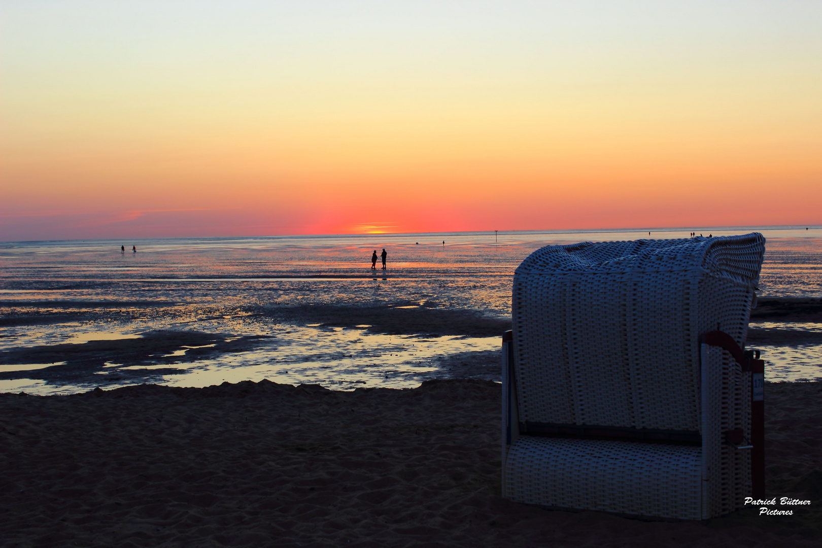 Sonnenuntergang im Watt